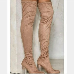 Nude Knee High Boots